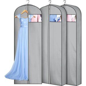 Gusseted Garment Bags for Dresses 65 Inch Long Waterproof Hanging Clothes Bag 3